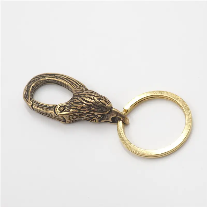 Pure Copper Dragon Keychain for Men - Image 10