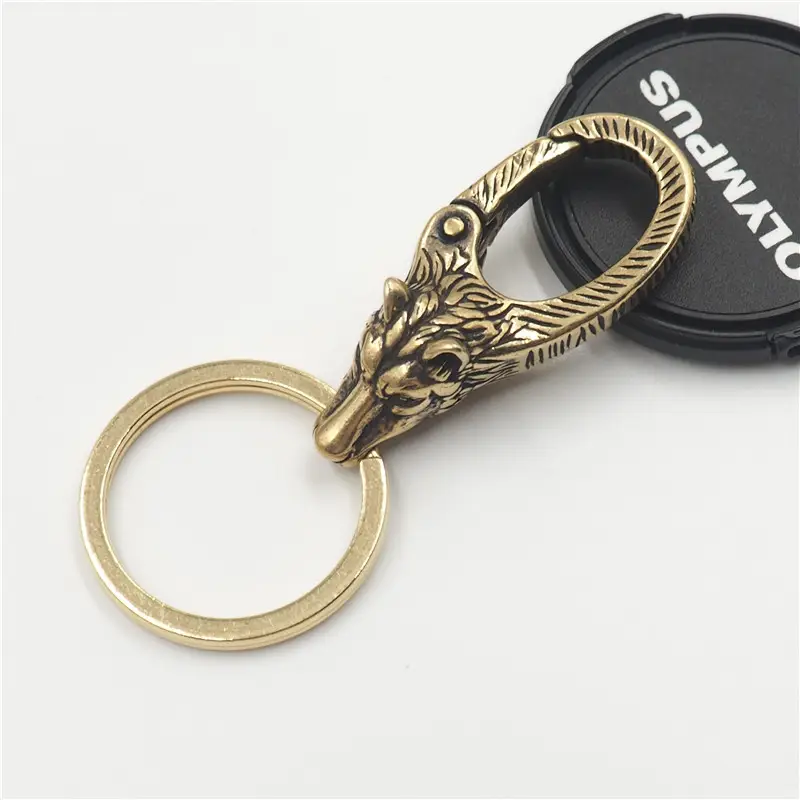Pure Copper Dragon Keychain for Men - Image 3
