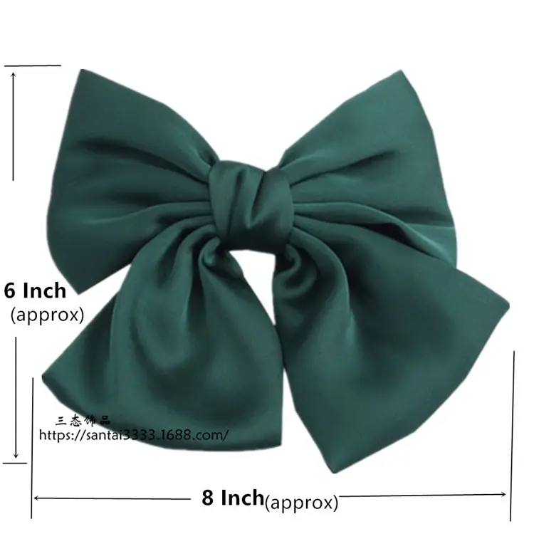Japanese & Korean Double-Layer Hairpin for Women Pink Satin Bow Clip - Image 13