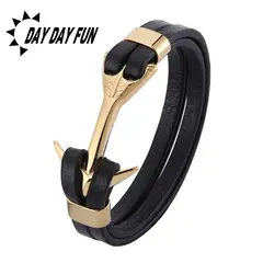 Red Braided Leather Bracelet with Gold Snap Button — feature 34