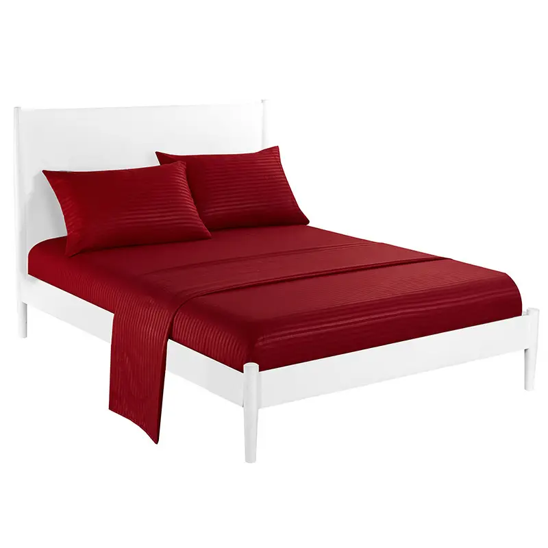 New Arrival Plain Satin Striped 4-Piece Bedding Kit - Image 14