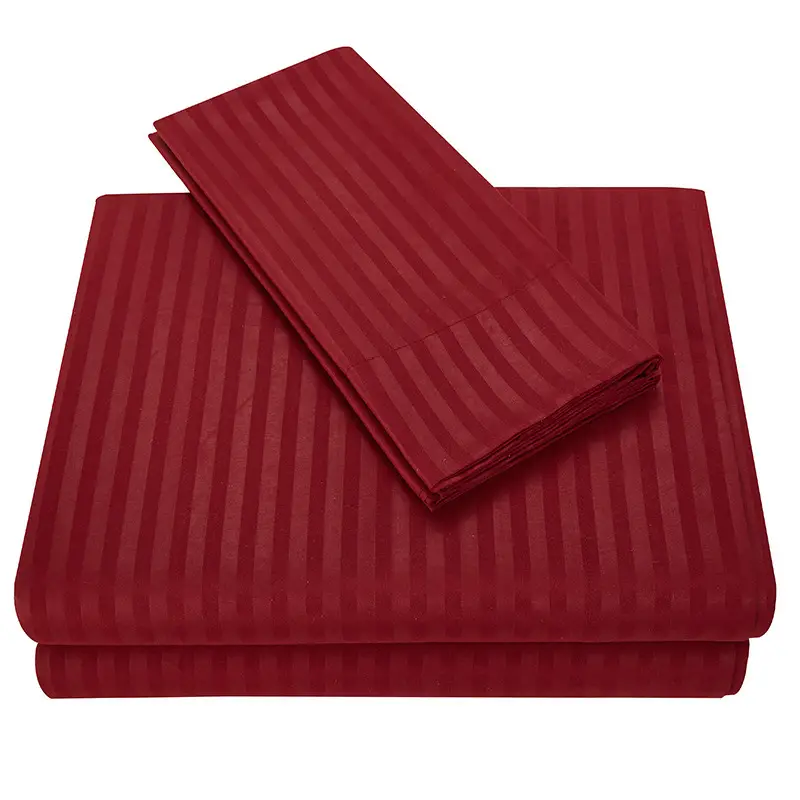 New Arrival Plain Satin Striped 4-Piece Bedding Kit - Image 15