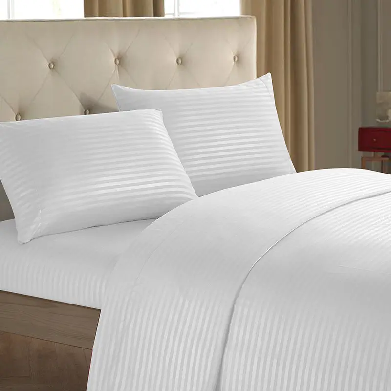 New Arrival Plain Satin Striped 4-Piece Bedding Kit - Image 7