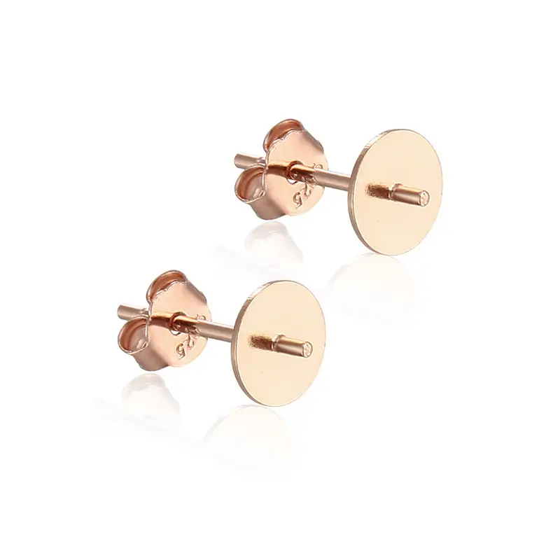 S925 Gold Plated Flat Head Earrings for Women