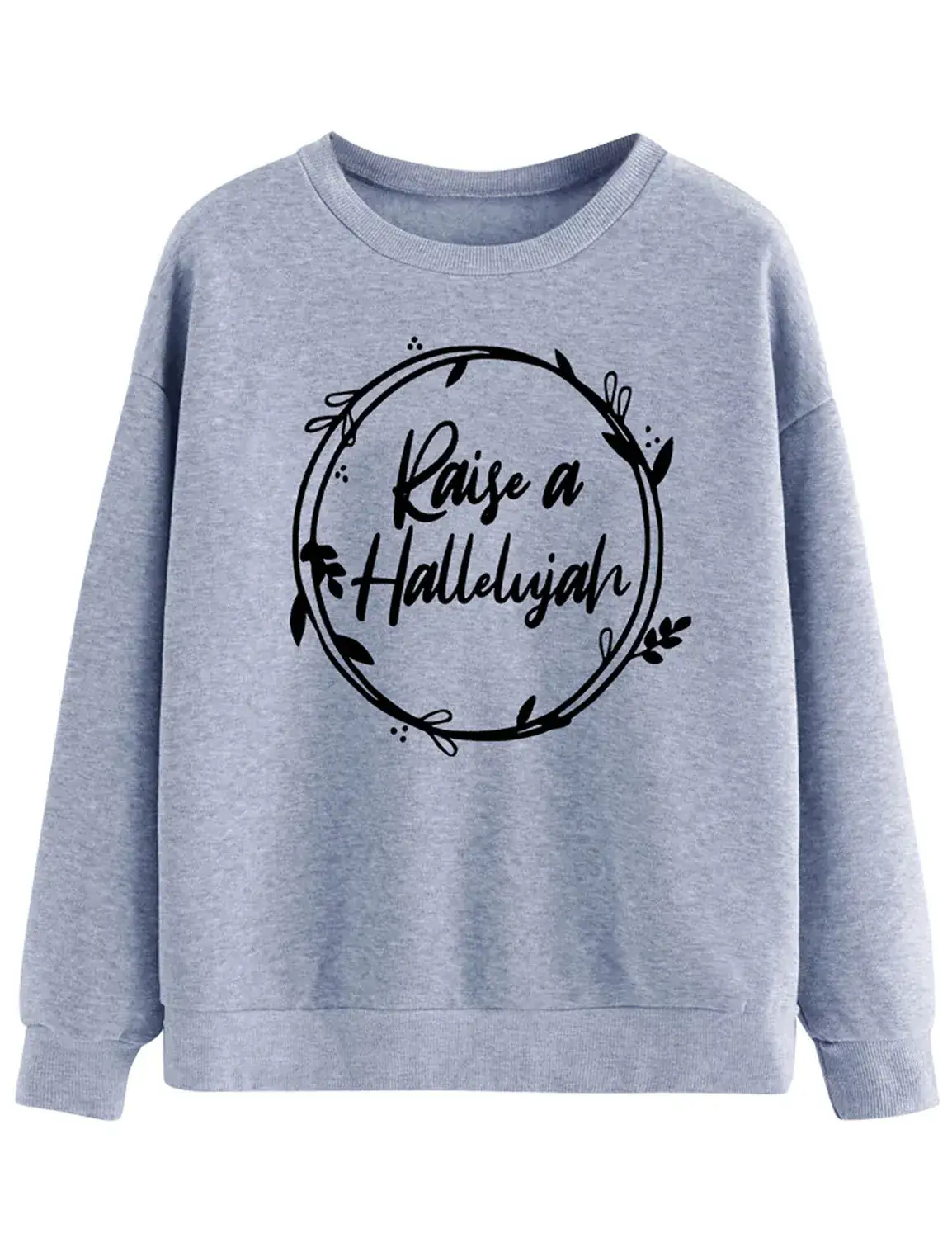 Raise a Hallelujah Round Neck Sweater Black - Image 2