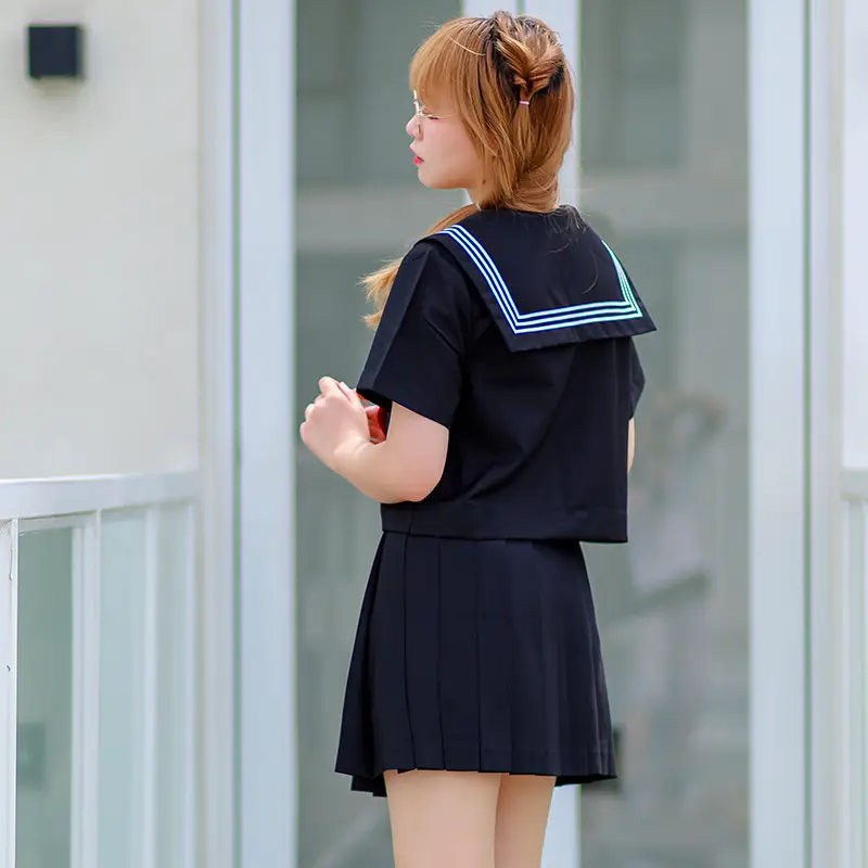 Black Pleated Skirt for Women Middle Clothing