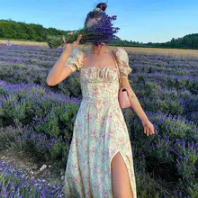 2024 Leopard Print V-Neck Chiffon High Waist Dress — feature 1