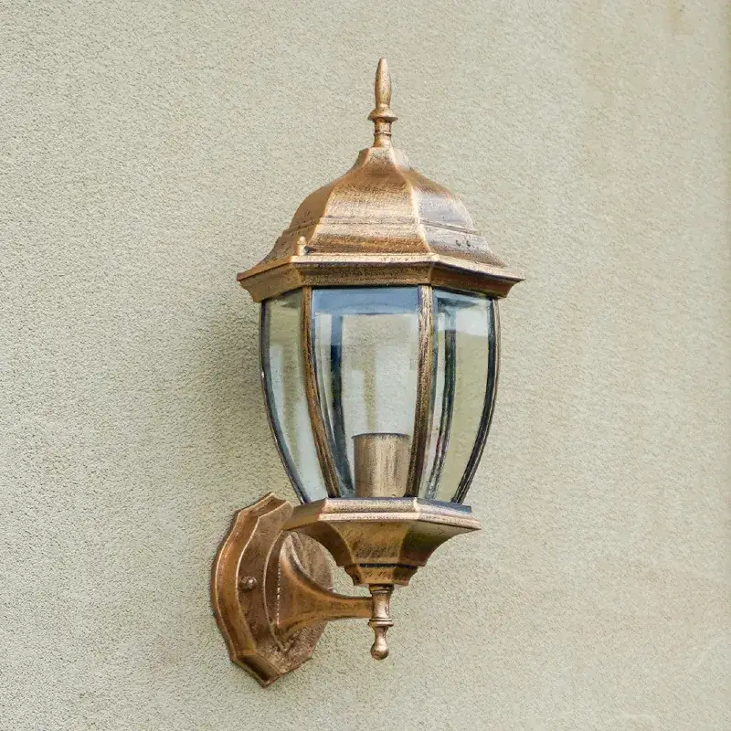 Outdoor European Style Wall Light LED Curved Hexagonal