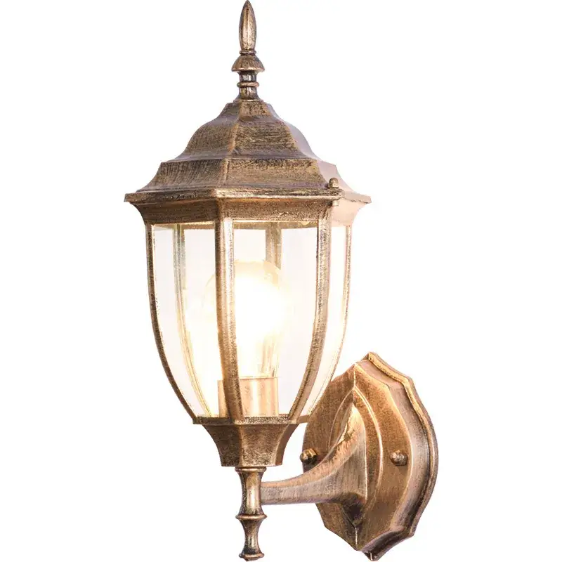 Outdoor European Style Wall Light LED Curved Hexagonal