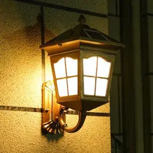 Outdoor European Style Wall Light LED Curved Hexagonal — feature 1