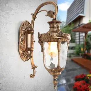 Outdoor European Style Wall Light LED Curved Hexagonal — feature 11