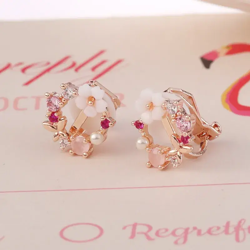 South Korea Flower Earrings Drop Shipping - Image 4
