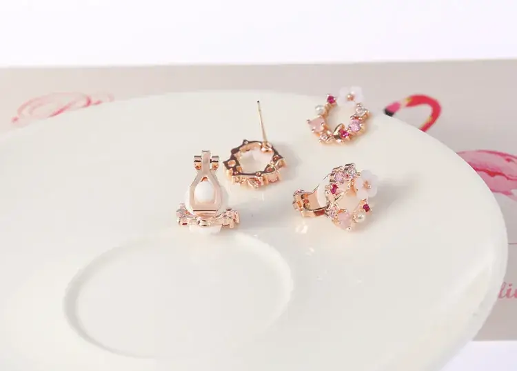 South Korea Flower Earrings Drop Shipping — feature 4