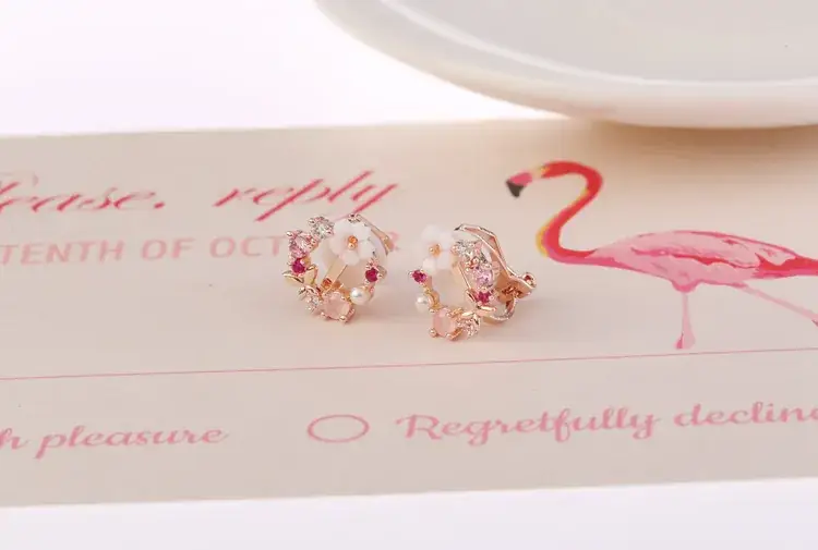 South Korea Flower Earrings Drop Shipping — feature 6