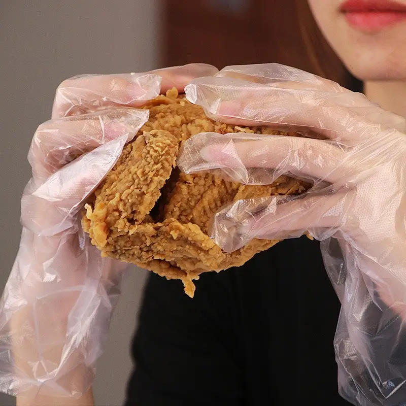 Disposable Food Gloves 200 Pcs PE Plastic Catering