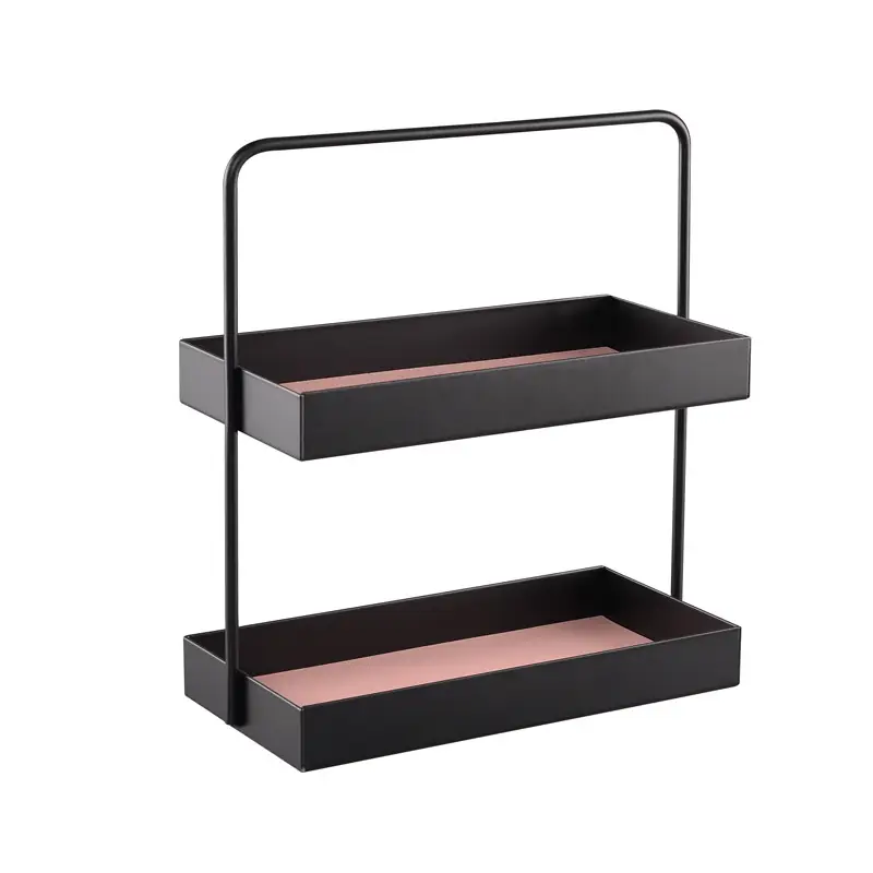 Nordic Double Layer Leather Storage Tray for Jewelry & Cosmetics - Image 8