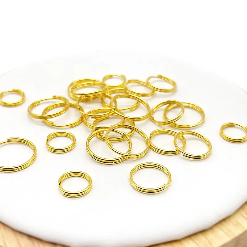 Gold Iron Double Ring Connecting Bracelets Set - Image 7