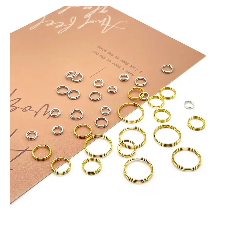 Gold Iron Double Ring Connecting Bracelets Set — feature 10