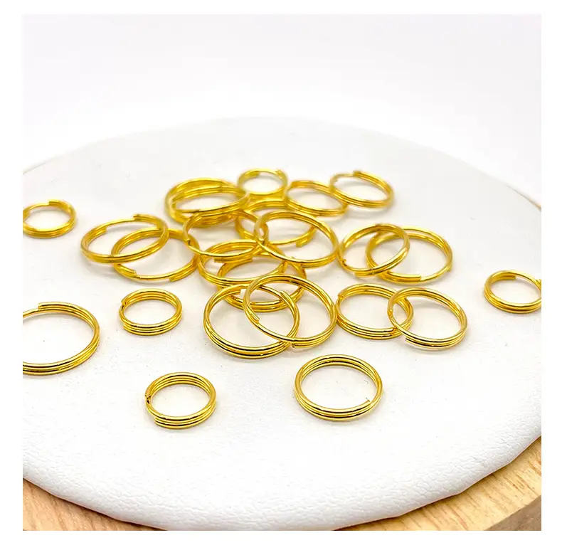 Gold Iron Double Ring Connecting Bracelets Set — feature 11