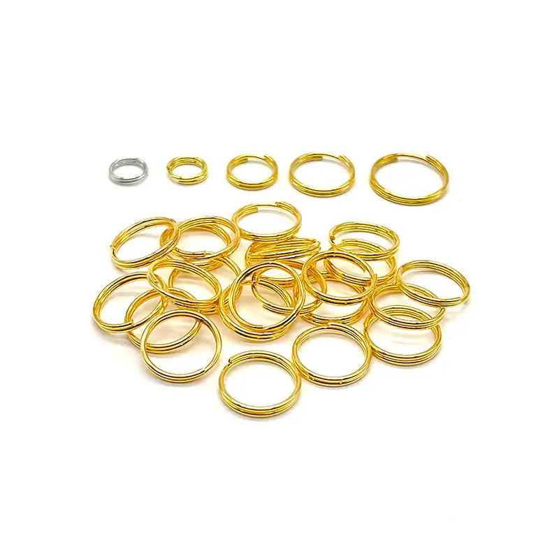 Gold Iron Double Ring Connecting Bracelets Set — feature 13