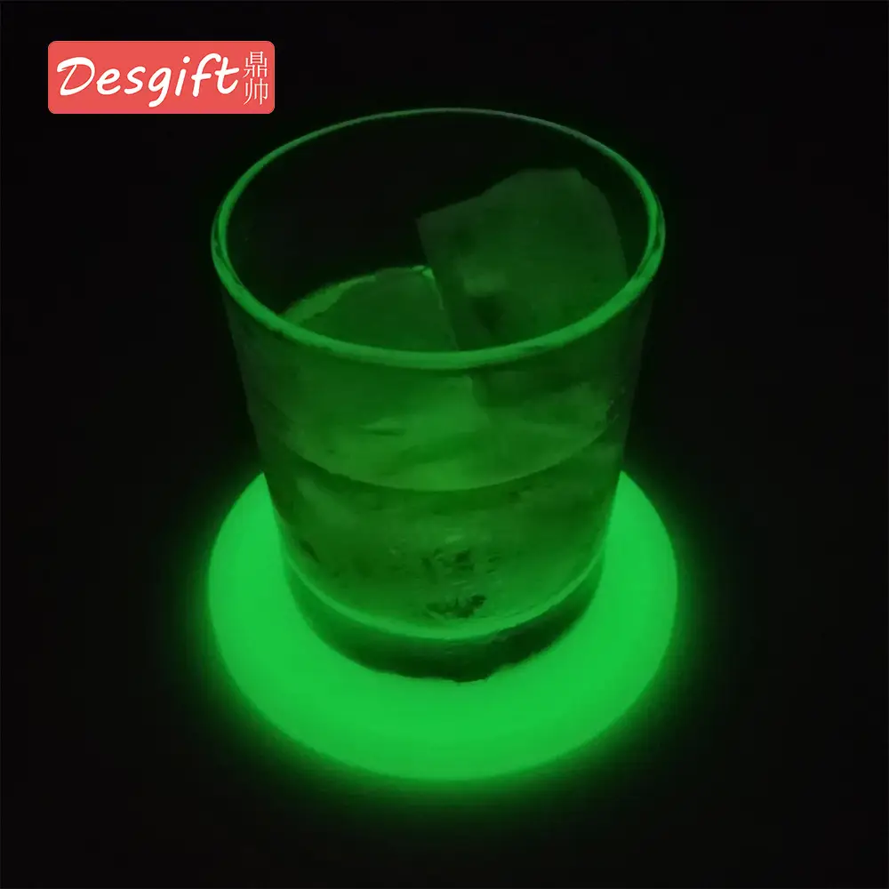 Pink Round Silicone Coffee Cup Coasters Heat Insulated Anti-Perm Mat