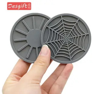 Pink Round Silicone Coffee Cup Coasters Heat Insulated Anti-Perm Mat — feature 18