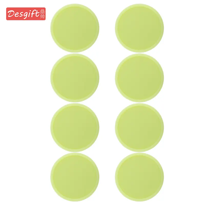 Pink Round Silicone Coffee Cup Coasters Heat Insulated Anti-Perm Mat
