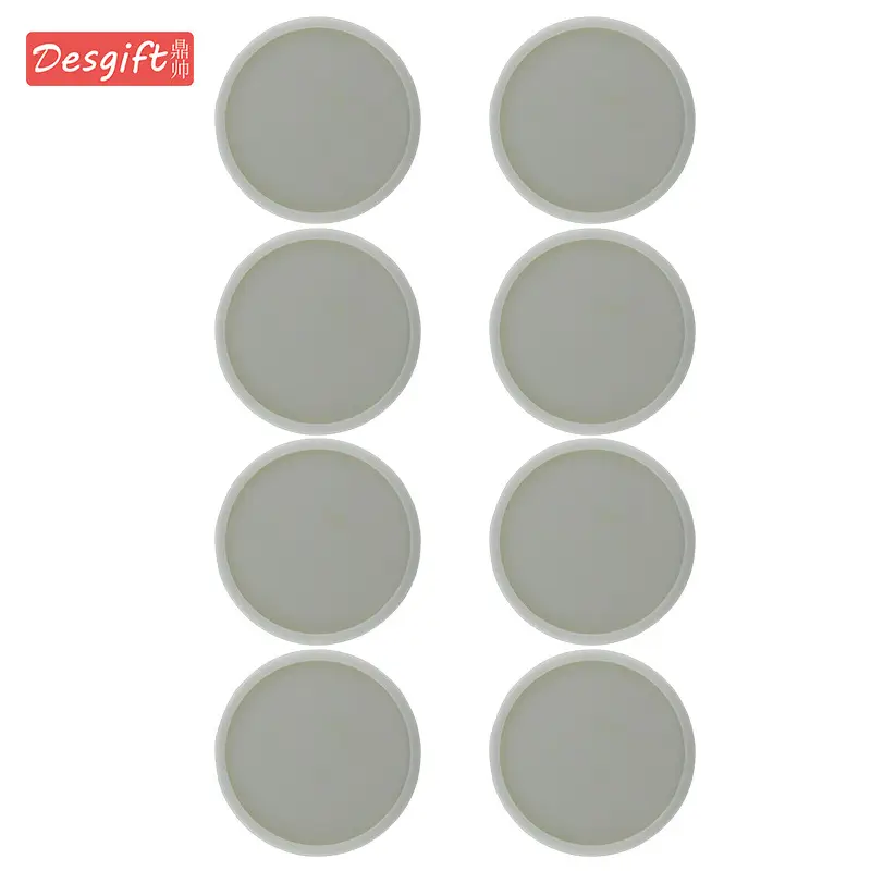 Pink Round Silicone Coffee Cup Coasters Heat Insulated Anti-Perm Mat