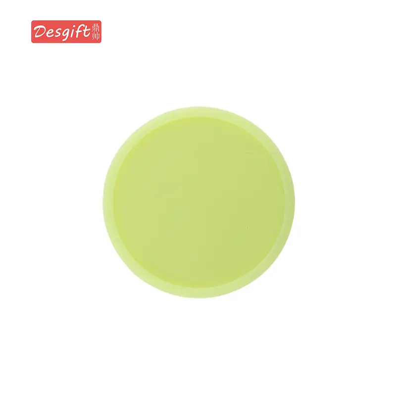 Pink Round Silicone Coffee Cup Coasters Heat Insulated Anti-Perm Mat