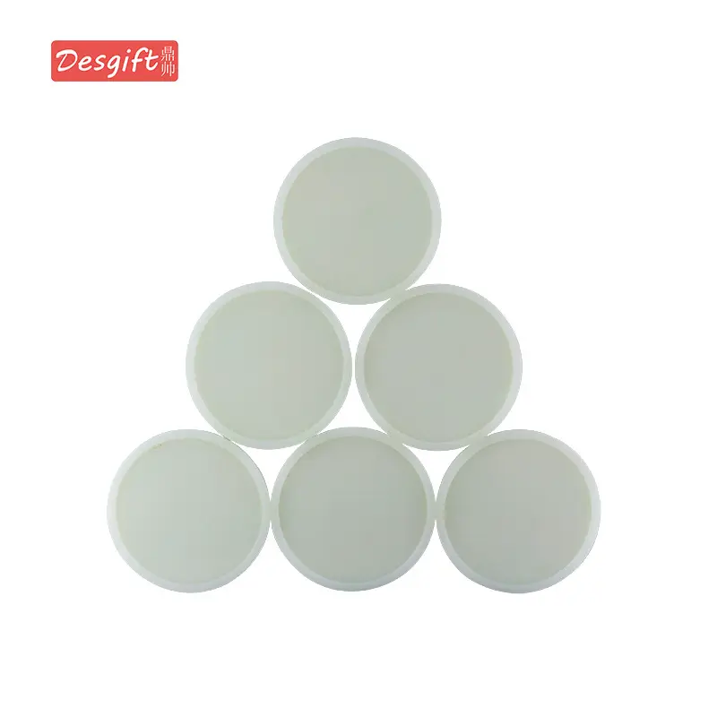 Pink Round Silicone Coffee Cup Coasters Heat Insulated Anti-Perm Mat