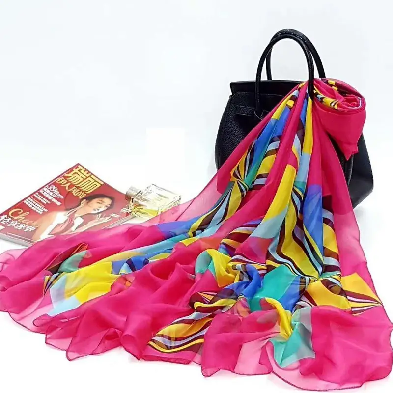 2024 Chiffon Flowy Sunscreen Shawl for Women - Image 29