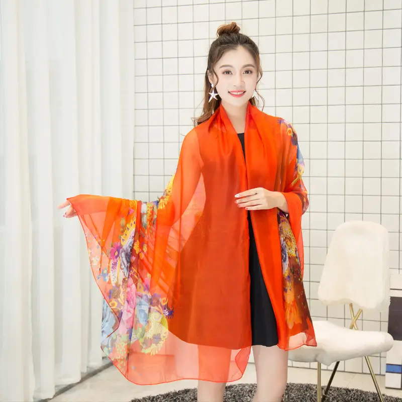2024 Chiffon Flowy Sunscreen Shawl for Women - Image 30