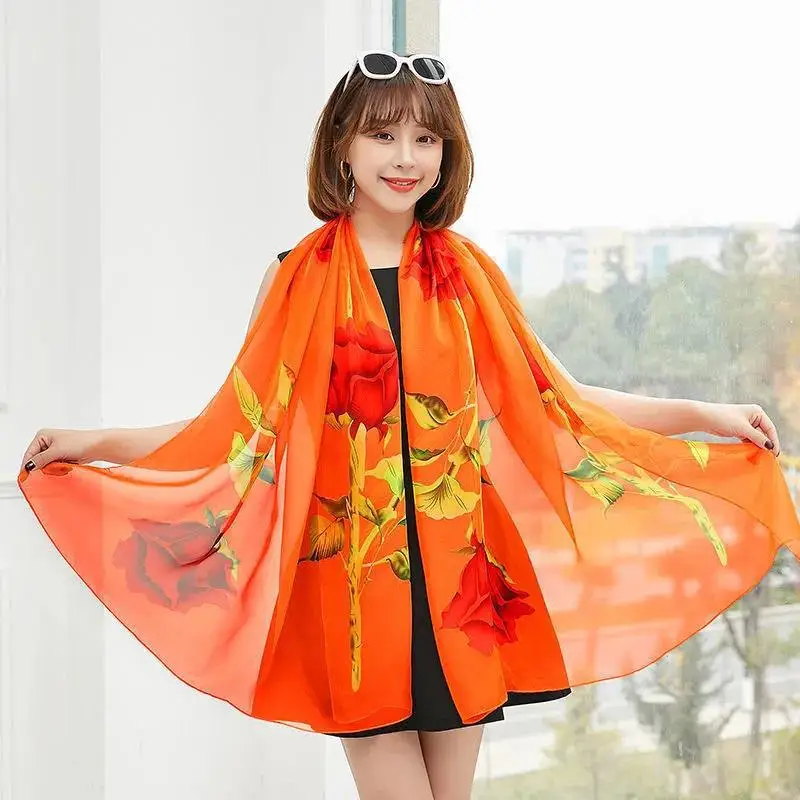 2024 Chiffon Flowy Sunscreen Shawl for Women - Image 14