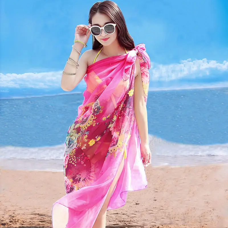 2024 Chiffon Flowy Sunscreen Shawl for Women - Image 2