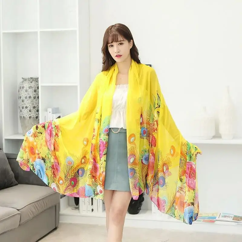 2024 Chiffon Flowy Sunscreen Shawl for Women - Image 22
