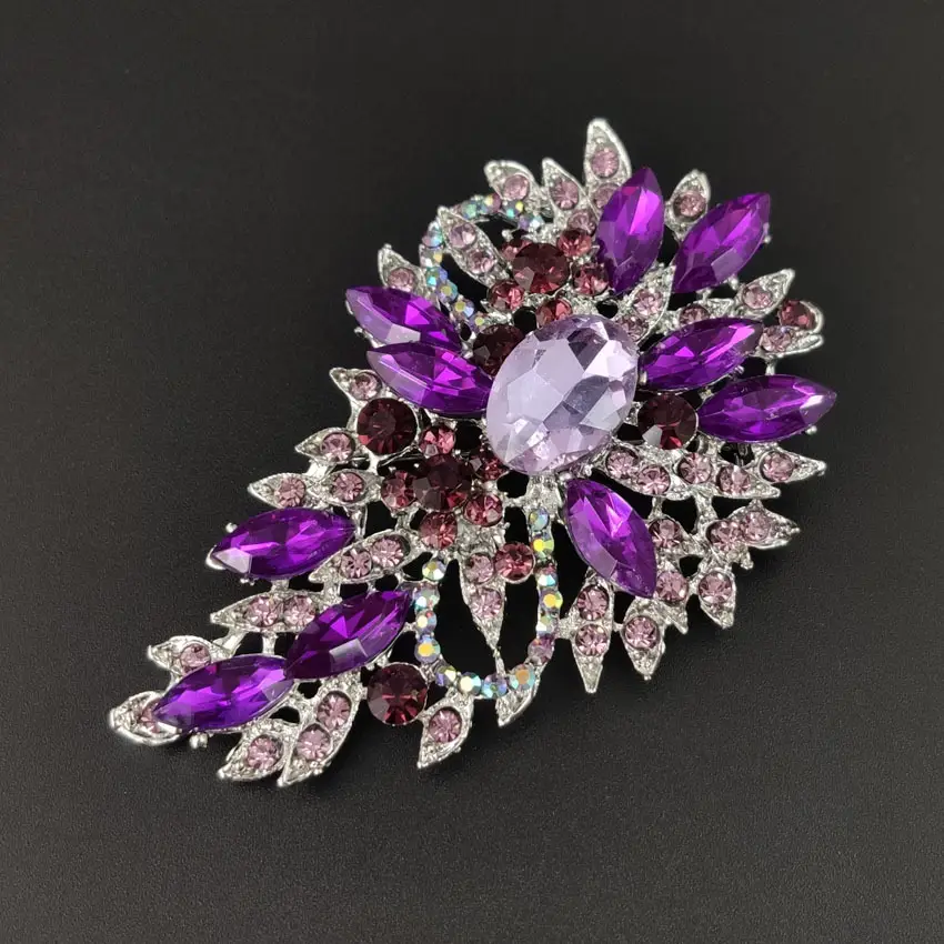 European Crystal Brooch with Water Droplets Design - Image 5