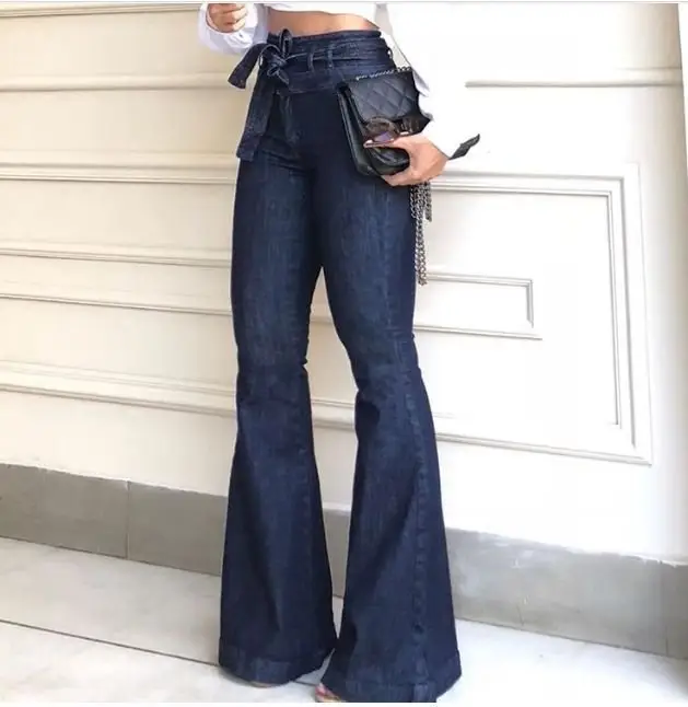 High Waist Flared Jeans for Women Black Wide Leg — feature 8