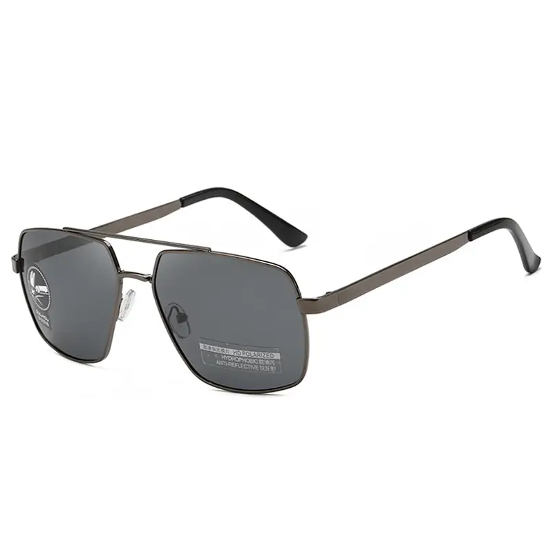 Men's Metal Square Sunglasses with Color-Change UV400 - Image 3