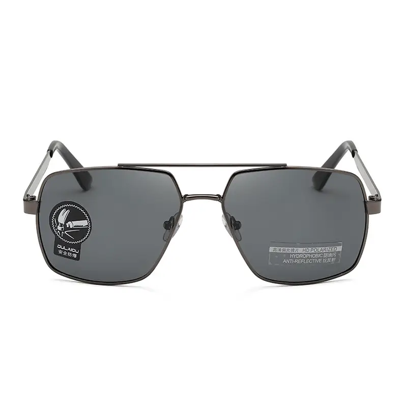 Men's Metal Square Sunglasses with Color-Change UV400 - Image 5