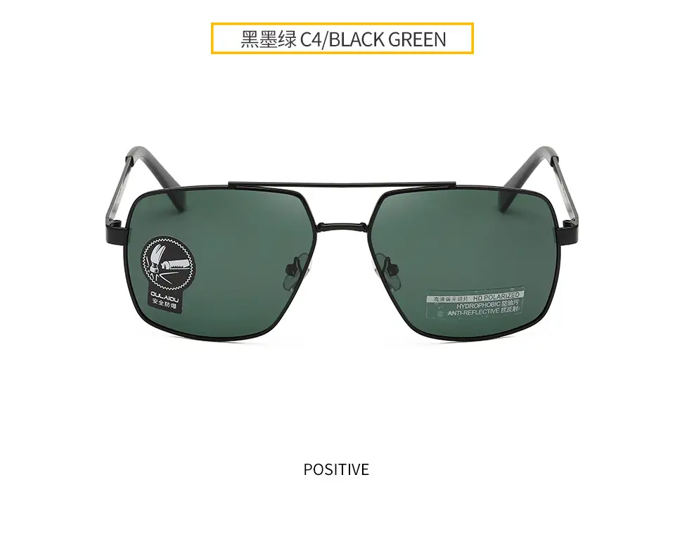 Men's Metal Square Sunglasses with Color-Change UV400 — feature 10