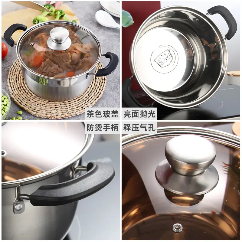 304 Stainless Steel Soup Pot for Gas Stove - Image 4