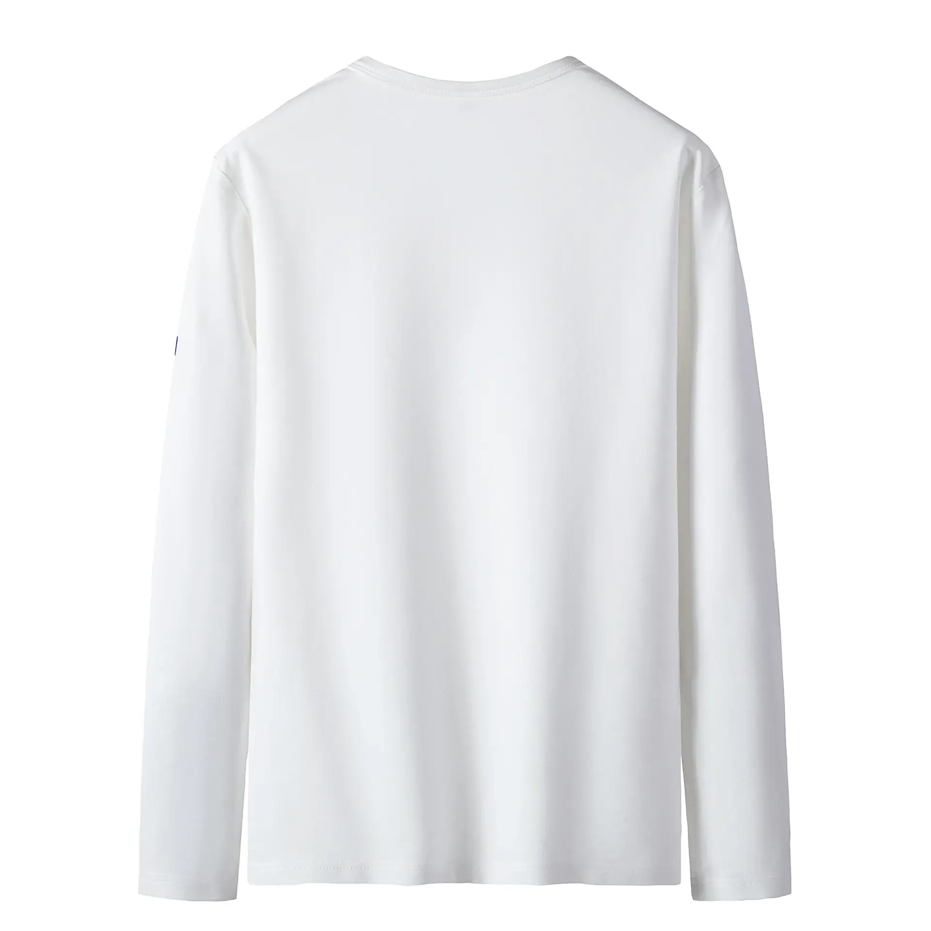 Pure Cotton Long Sleeve T-Shirt White Black Grey 2025 - Image 5