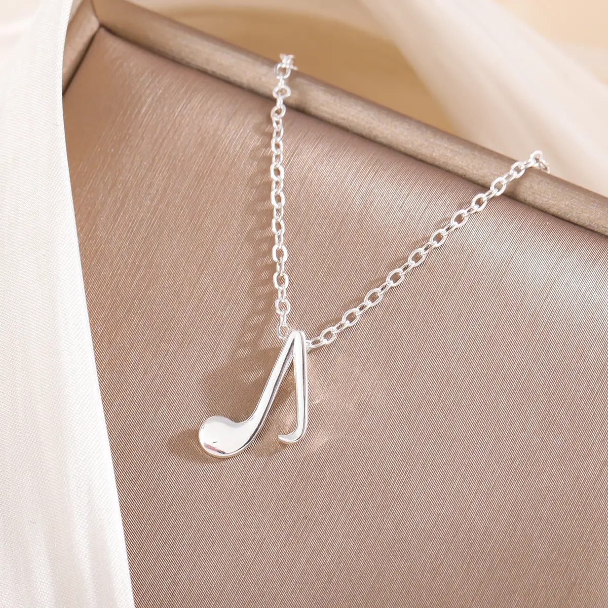 Silver Joker Necklace for Women, Smooth Finish, Fresh Tone - Image 2