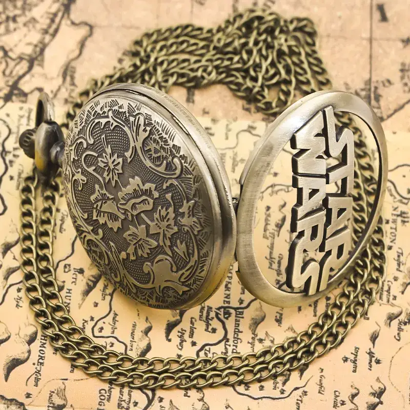 Retro Antique Men's Quartz Pocket Watch Porter Alloy Large - Image 4