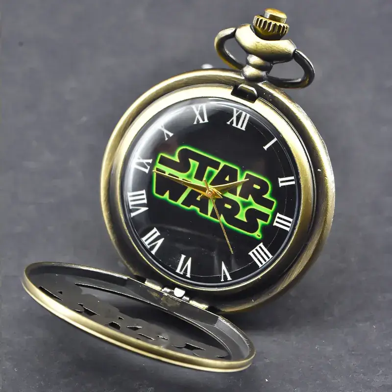 Retro Antique Men's Quartz Pocket Watch Porter Alloy Large - Image 5