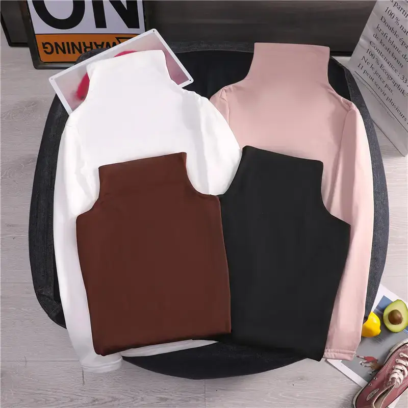 2025 Women Fleece Lined Long Sleeve Shirt White Black - Image 5