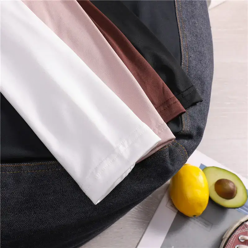 2025 Women Fleece Lined Long Sleeve Shirt White Black - Image 7