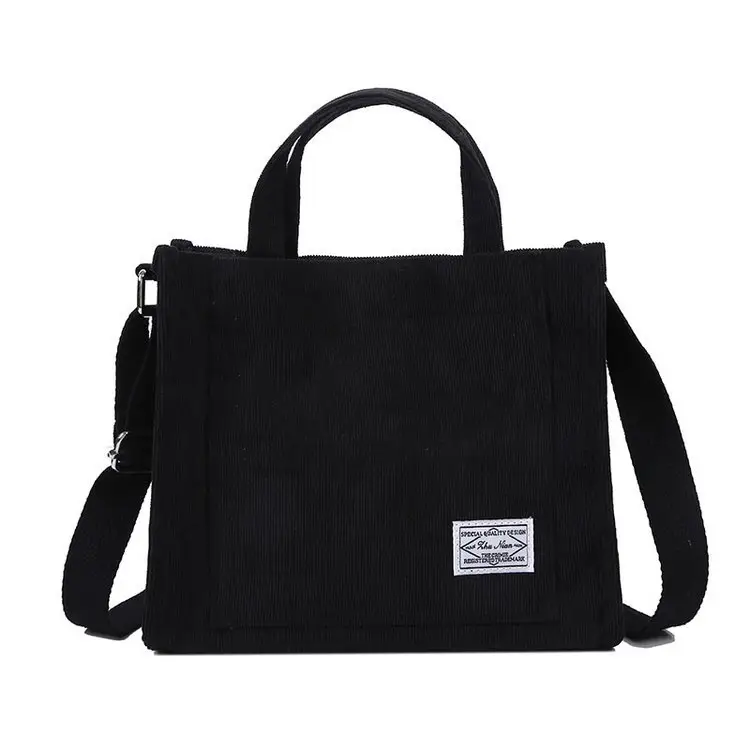 Korean Fashion Light Pink Corduroy Shoulder Bag — feature 36