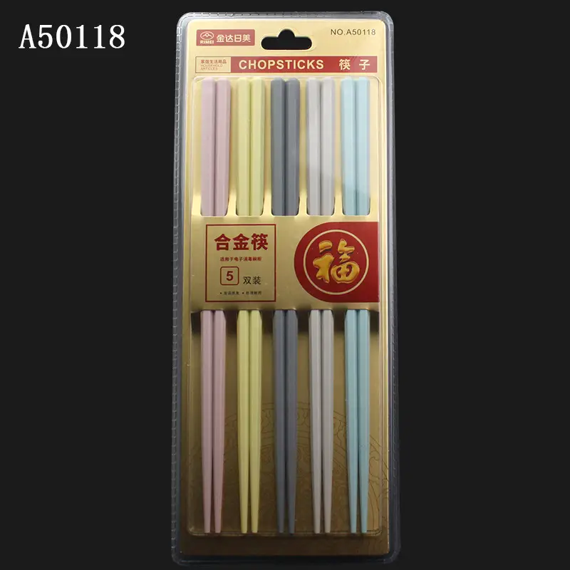 JINDA RIUS Alloy Chopsticks 5 Pair Non-Slip Thermal Insulation Easy to Clean - Image 7