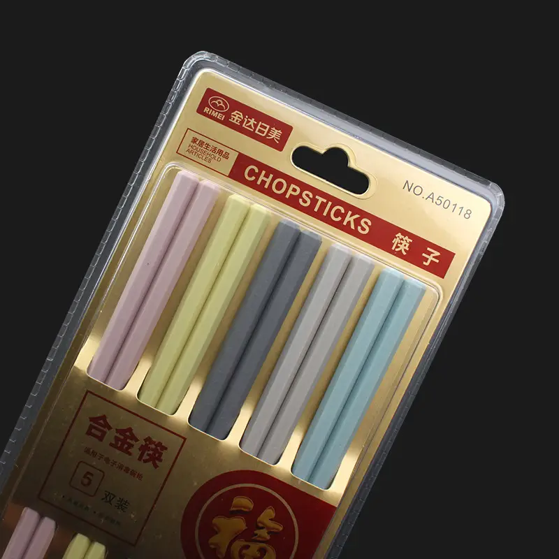JINDA RIUS Alloy Chopsticks 5 Pair Non-Slip Thermal Insulation Easy to Clean — feature 19